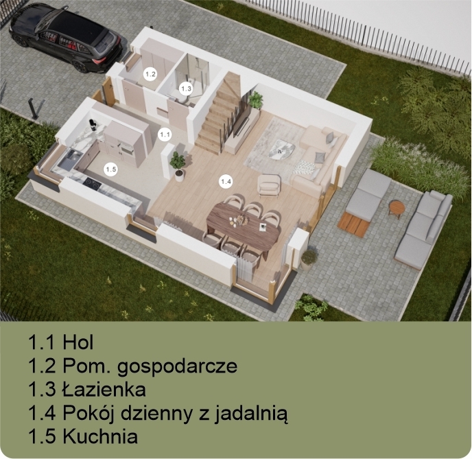 Nowoczesny dom pod Krakowem, 4 pokoje - zdjęcie 5