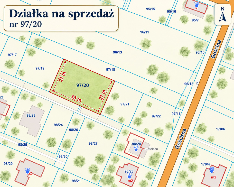 Działka w Ignatkach 886 m² z WZ - zdjęcie 4