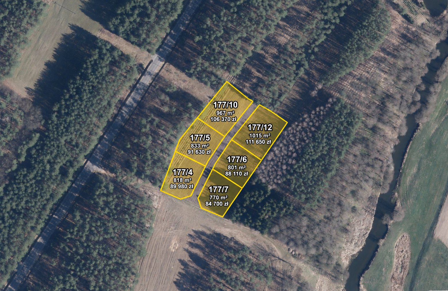 Pątki | Działki z warunkami zabudowy | Od 770 m² | Blisko Wkry